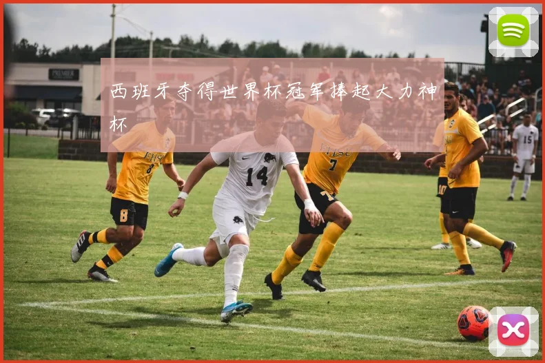 西班牙夺得世界杯冠军捧起大力神杯